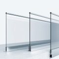 Black powder coated aluminum glass railing system